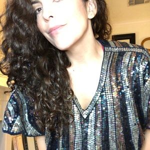 Vintage Jack Bryan Sequin Beaded Party Top